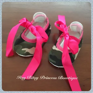 Hot Pink Camo Print Shoes