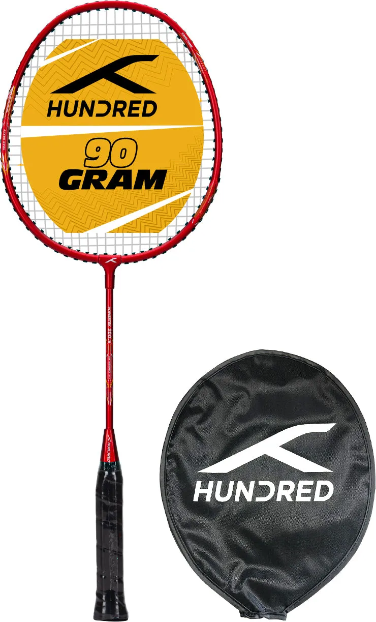 Hundred POWERTEK 200 JR Strung Badminton Racquet (Red)