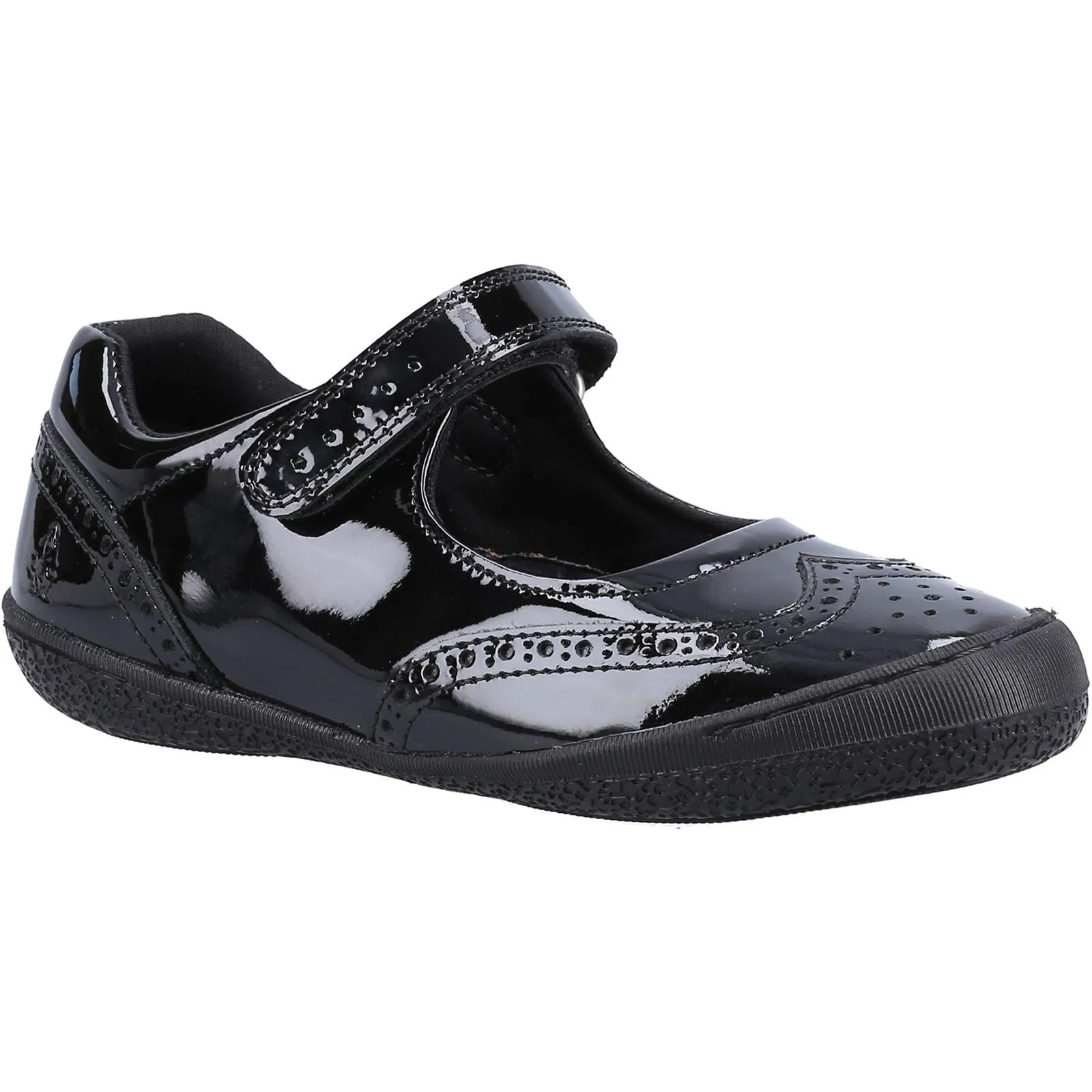 Hush Puppies Girls Rina Shoe Patent School Shoes - Black