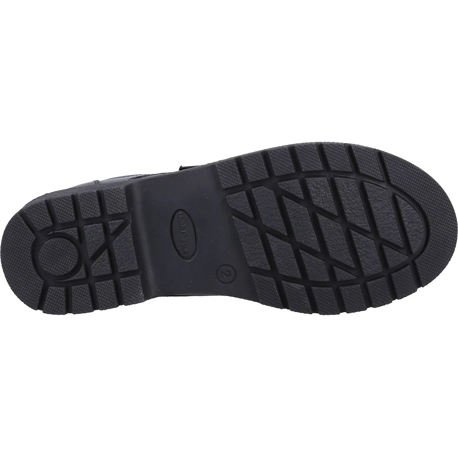 Hush Puppies Tristan Boys Black School Shoe