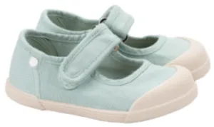 Igor Girl's Lona Mercedes Barefoot Sneaker, Menta