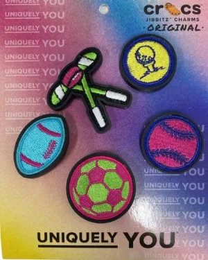 Jibbitz - Neon Sports Patches 5 pack