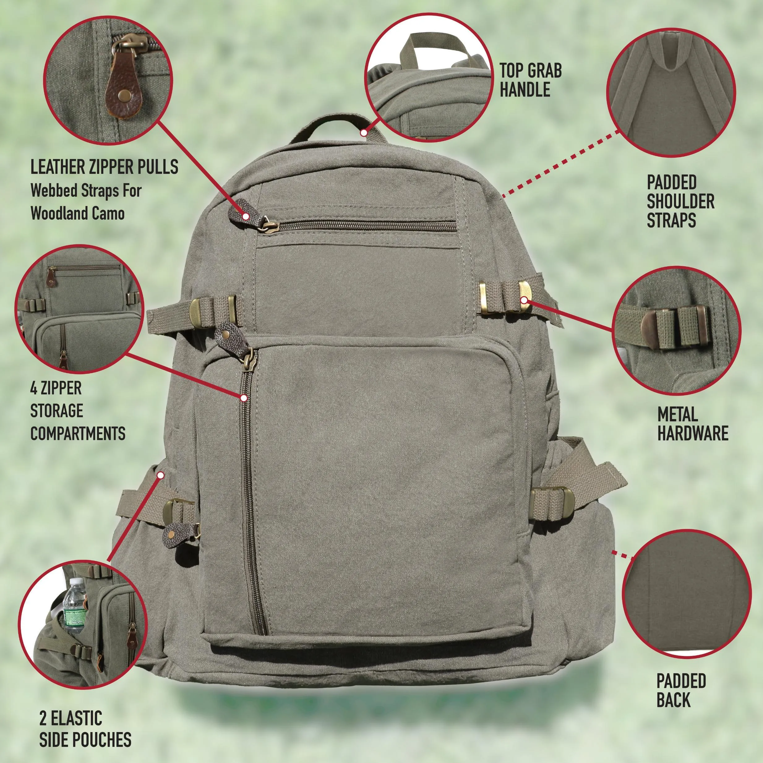 Jumbo Vintage Canvas Backpack