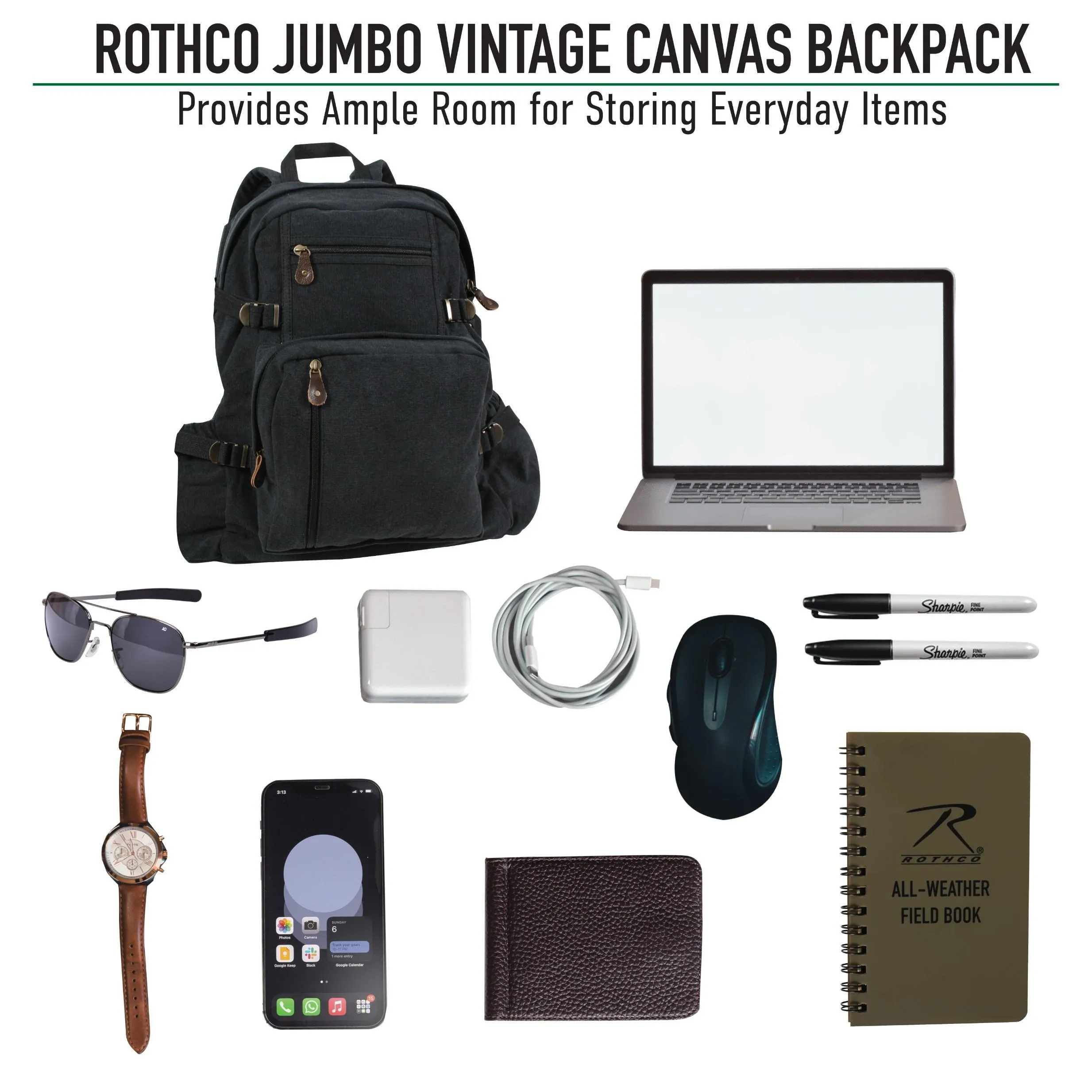 Jumbo Vintage Canvas Backpack