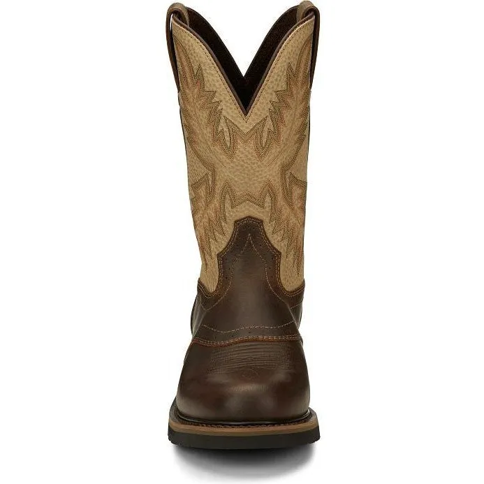 Justin Men's Superintendent 11" Western Work Boot -Brown- SE4660