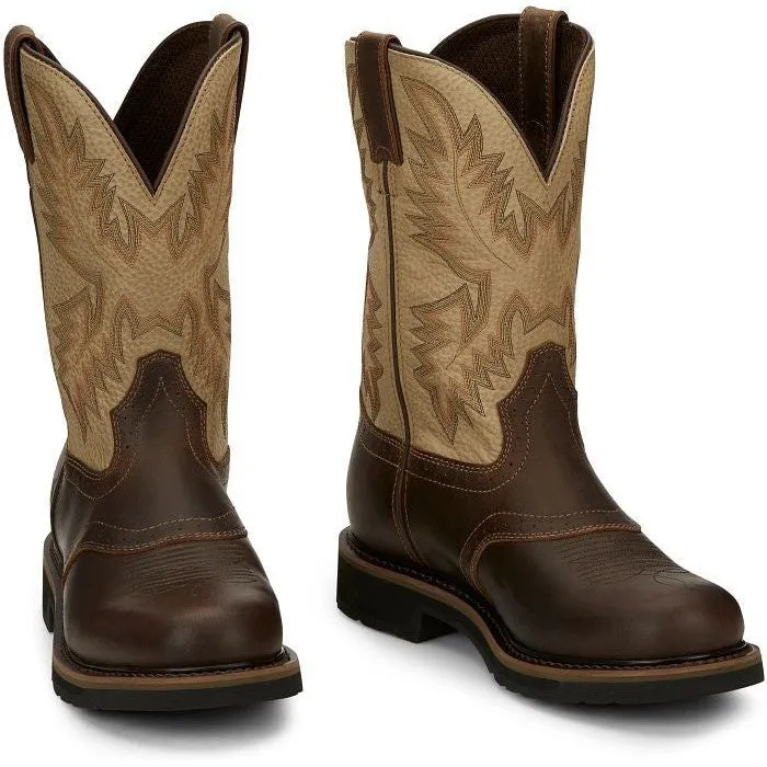 Justin Men's Superintendent 11" Western Work Boot -Brown- SE4660