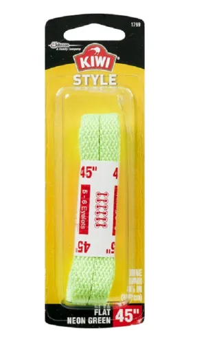 KIWI - Style Flat Neon Green 45" Laces - 1 Pair