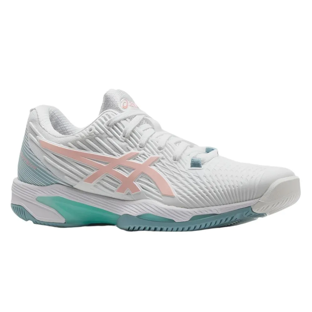 Ladies Asics Solution Speed FF 2 Tennis Shoes - White/Frosted Rose