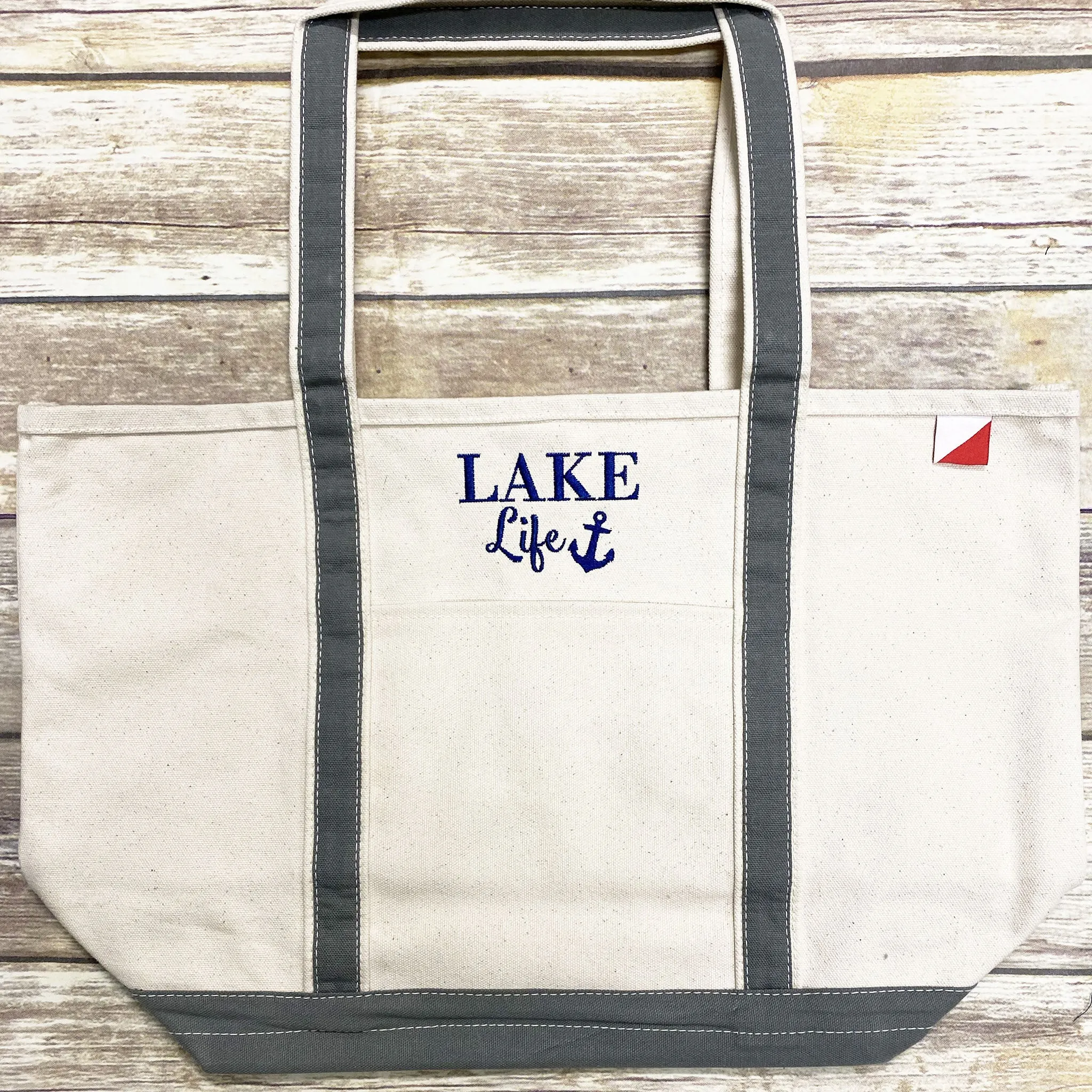 Lake Life Canvas Tote