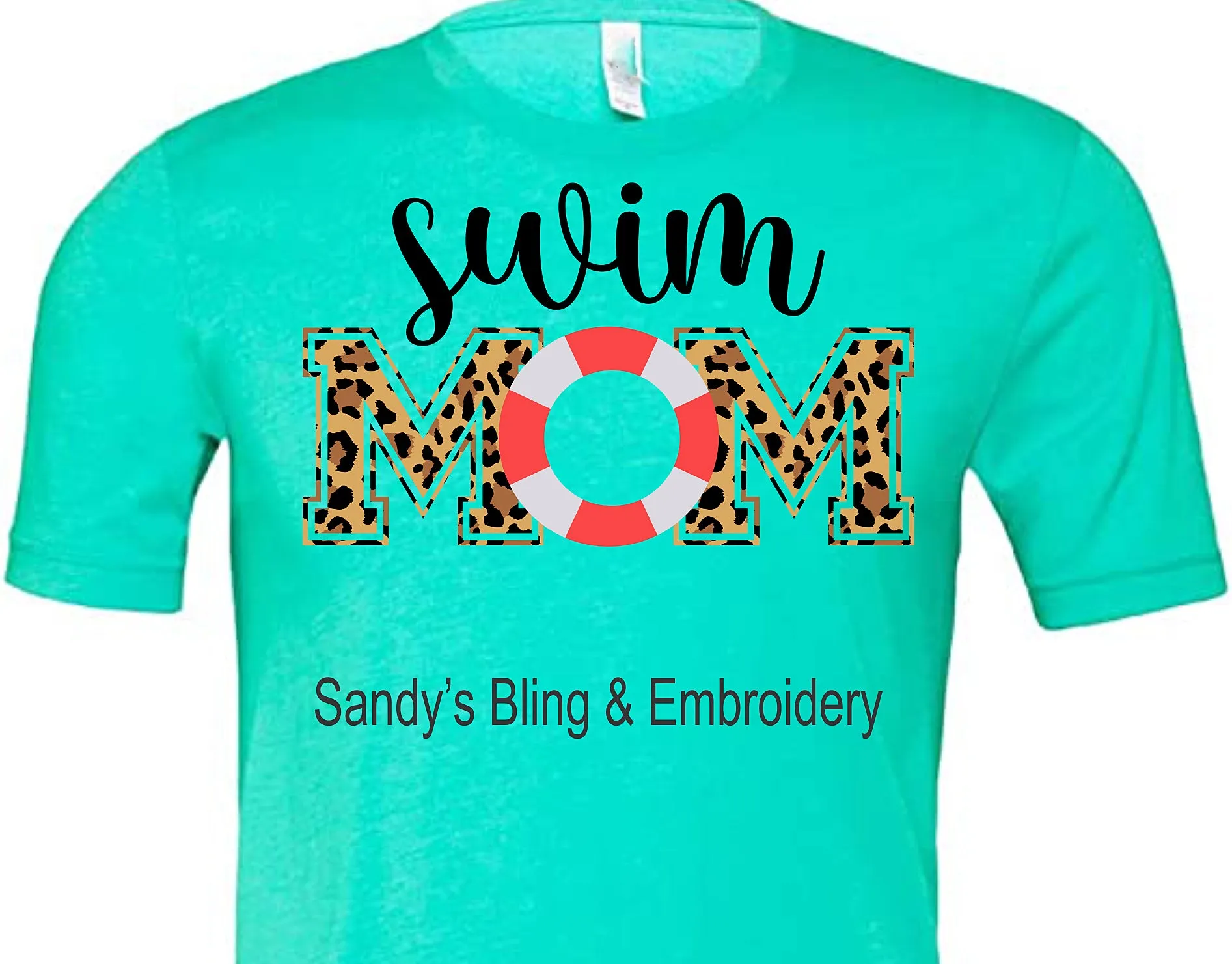 Leopard Swim Mom T-shirt