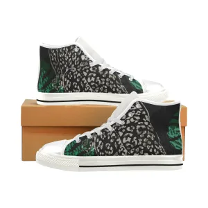 Men's Cheetah Print Canvas High Top Shoes