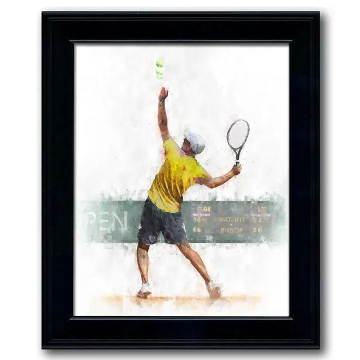 Men's Tennis Personalized Print