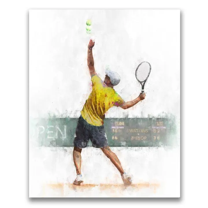 Men's Tennis Personalized Print