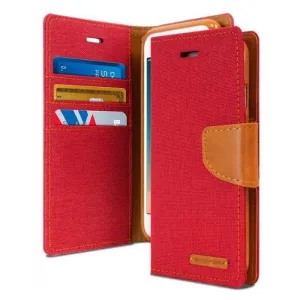 Mercury Canvas Diary Case for iPhone 7/8 Plus - Red