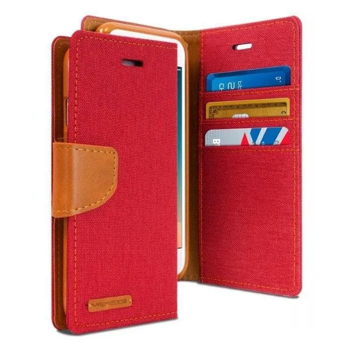 Mercury Canvas Diary Case for iPhone 7/8 Plus - Red