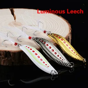 Metal VIB 3color 7/10/15/20g Luminous Leech BKK Hook fidget Spinners Spoon Angling Hard Baits Night FishingTackle Fishing Lures