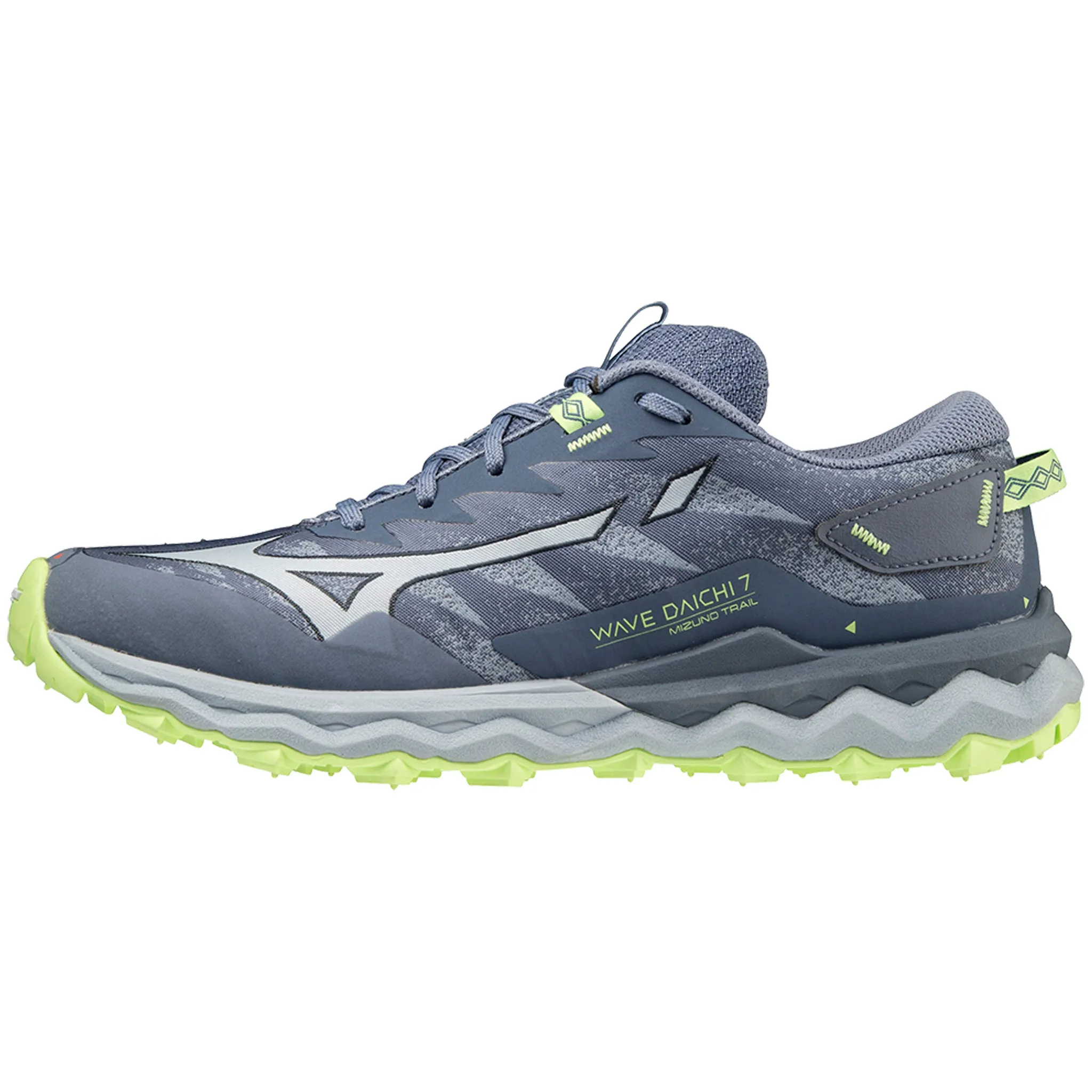 Mizuno Wave Daichi 7 Women's Indigo Subdued Blue Neo Lime UK 8 ONLY