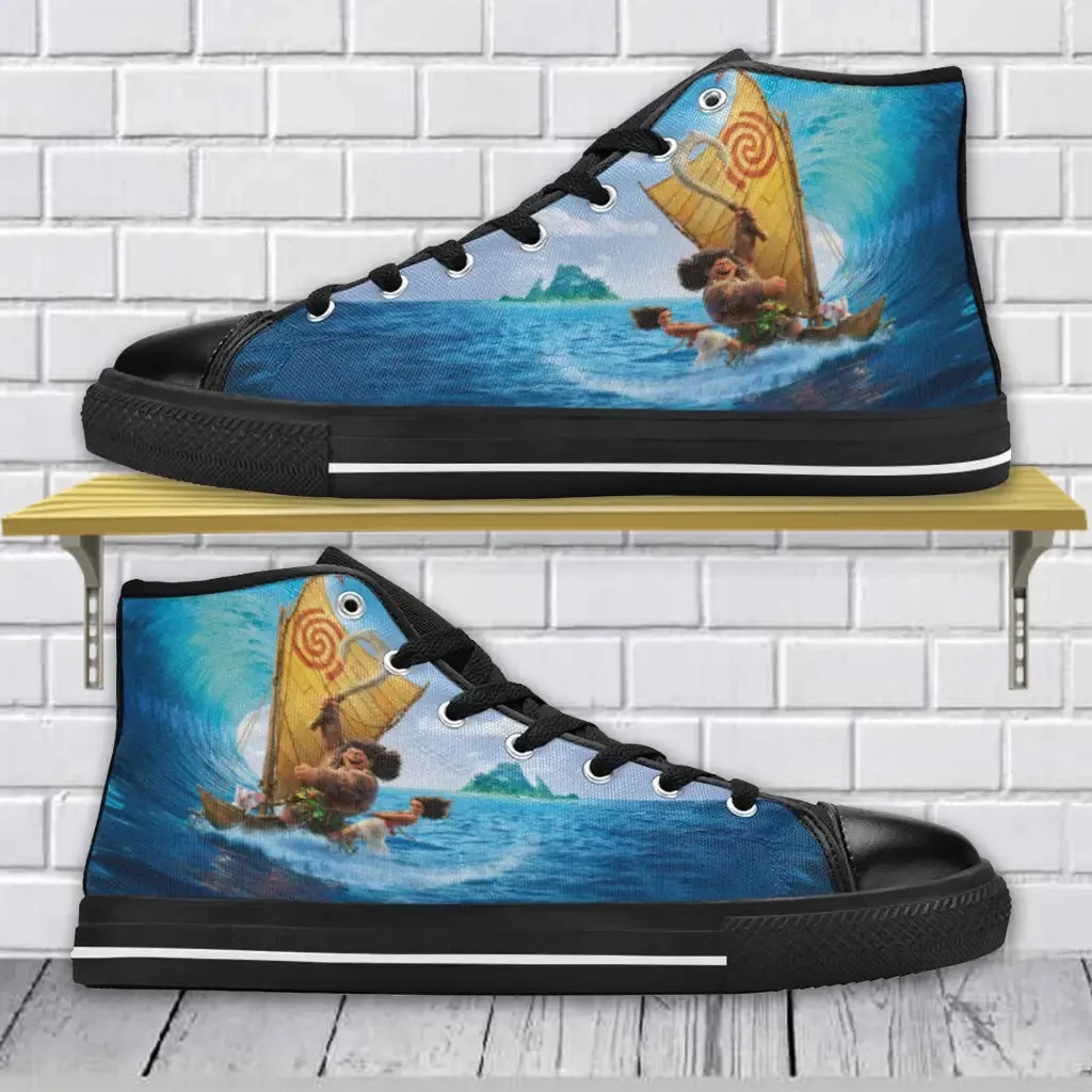 Moana Shoes High Top Sneakers for Kids and Adults