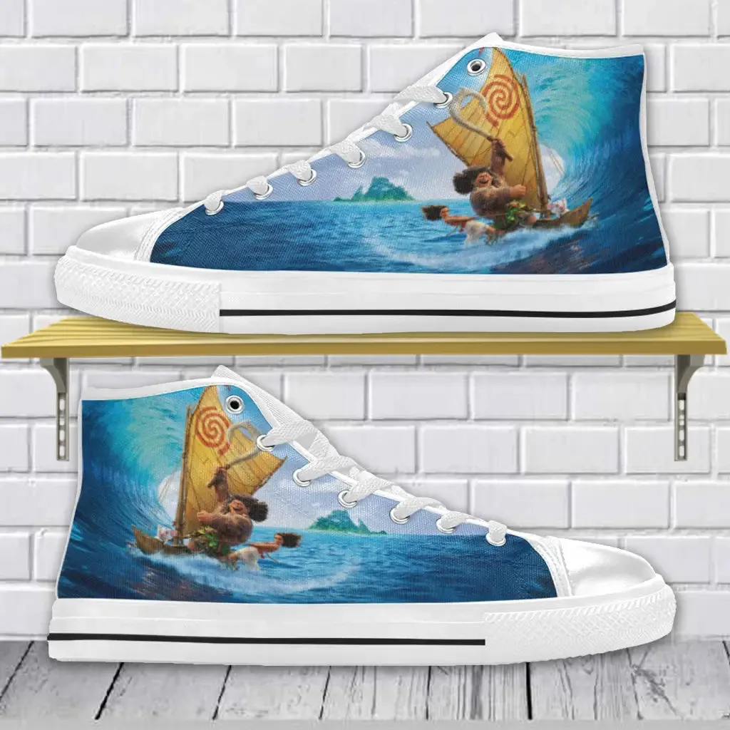 Moana Shoes High Top Sneakers for Kids and Adults