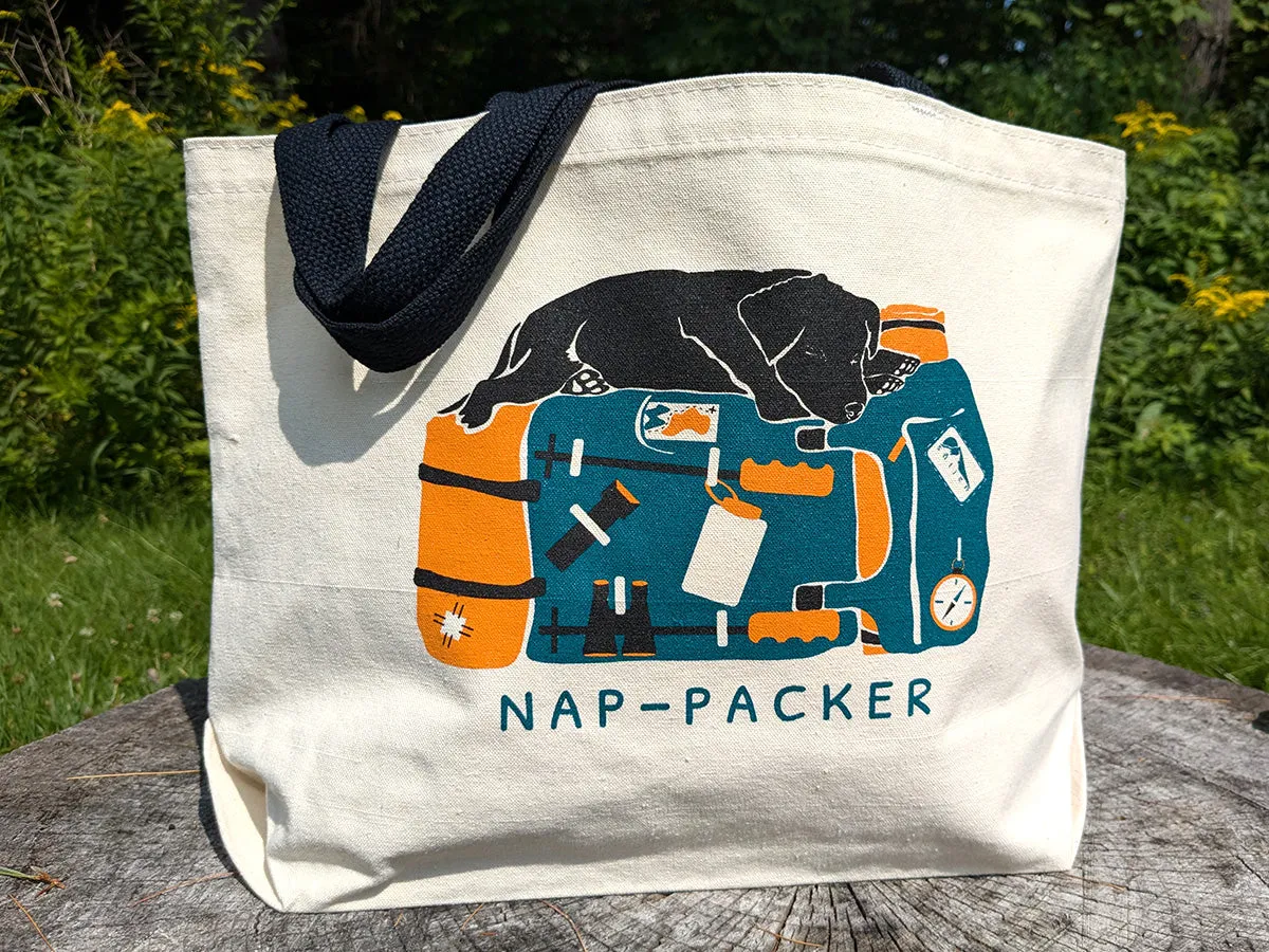 Nap-Packer Pup Tote Bag