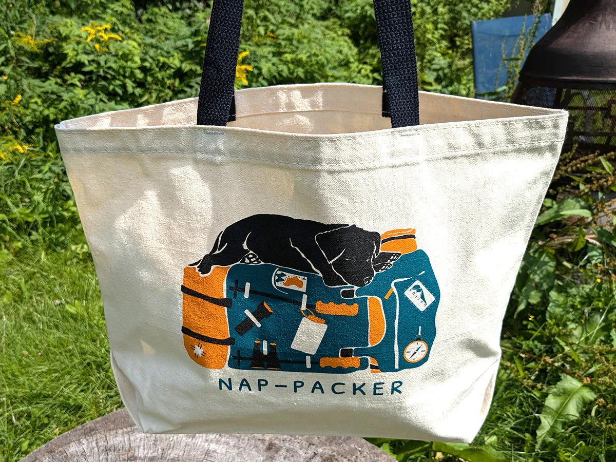 Nap-Packer Pup Tote Bag