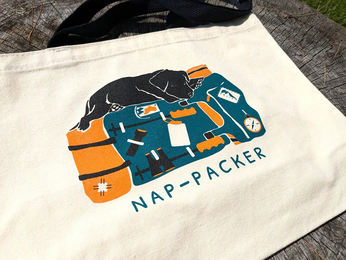 Nap-Packer Pup Tote Bag