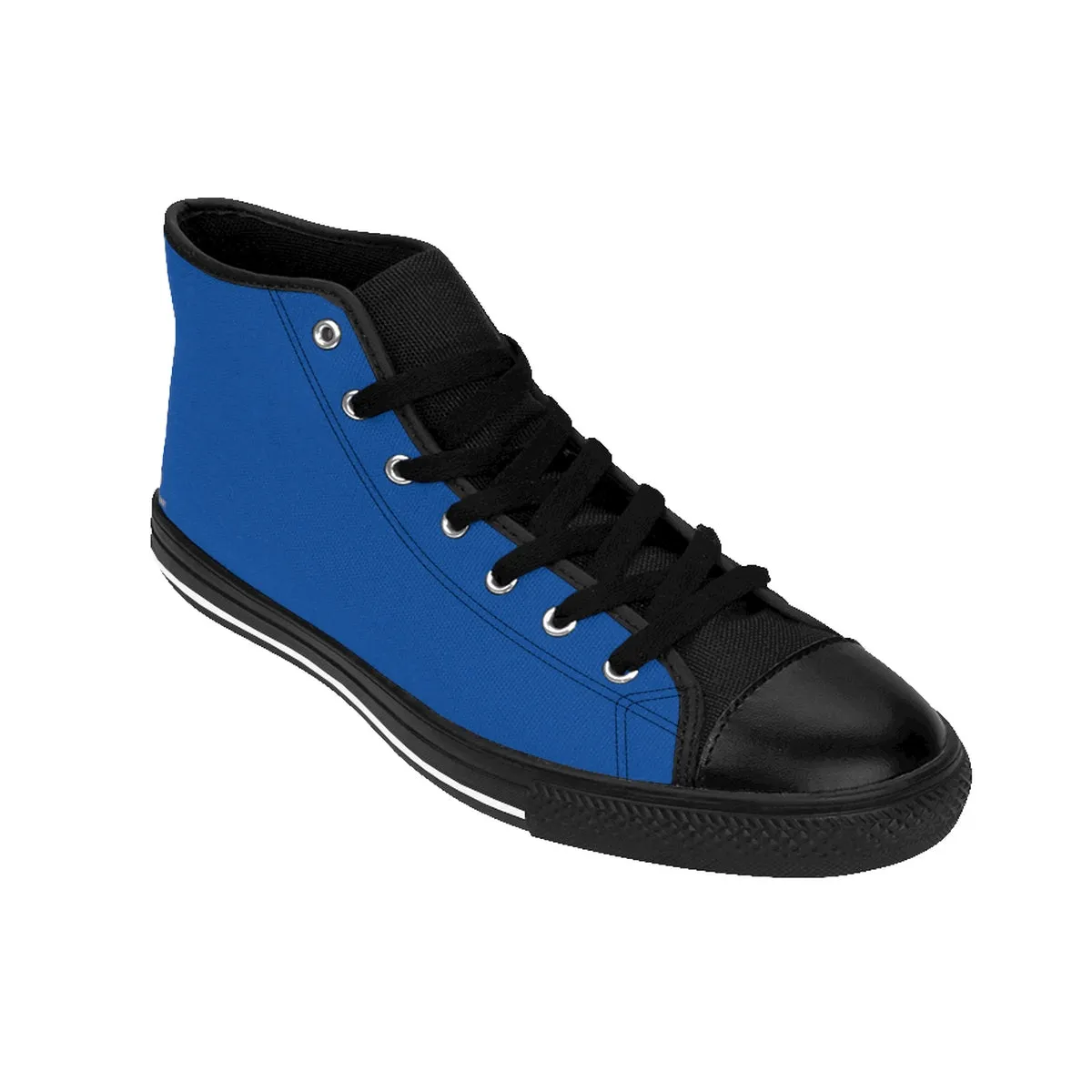 Navy Blue Men's Sneakers, Solid Color Premium High-top Premium Fashion Sneakers Shoes