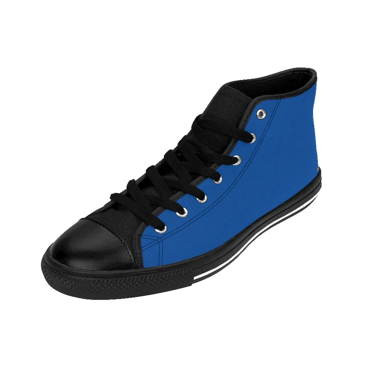 Navy Blue Men's Sneakers, Solid Color Premium High-top Premium Fashion Sneakers Shoes