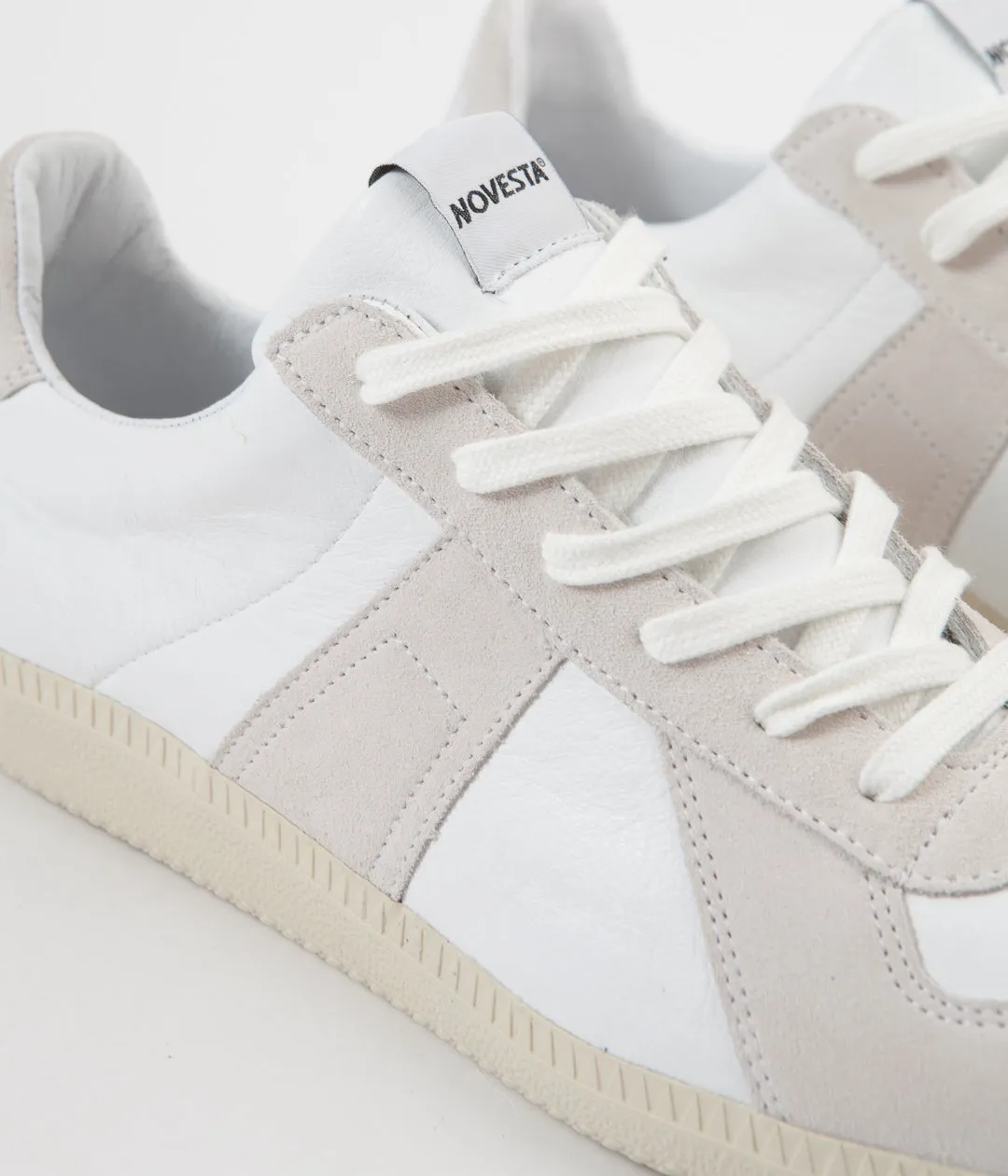 Novesta German Army Trainer Shoes - White / Ecru