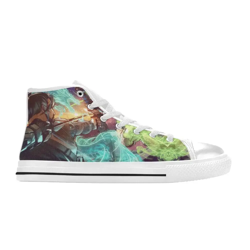 Overwatch Shoes , Overwatch Hanzo Shoes High Top Sneakers for Kids and Adults