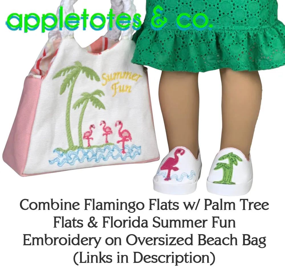 Palm Tree Flats ITH Embroidery Patterns for 18 Inch Dolls