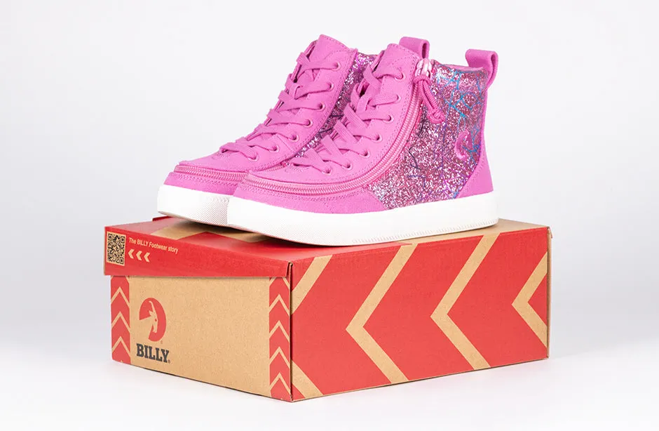 Pink Printed Canvas BILLY Classic Lace High Tops