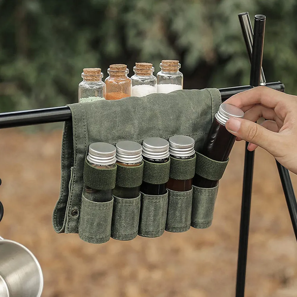 Portable Bottled Spices Set for Outdoor Cooking and Grilling