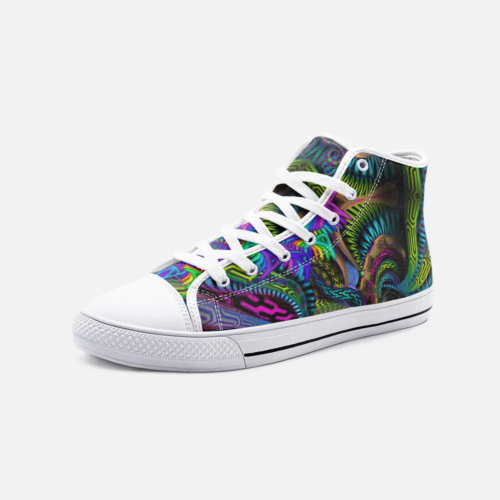 Primordial Unisex High Top Canvas Shoes