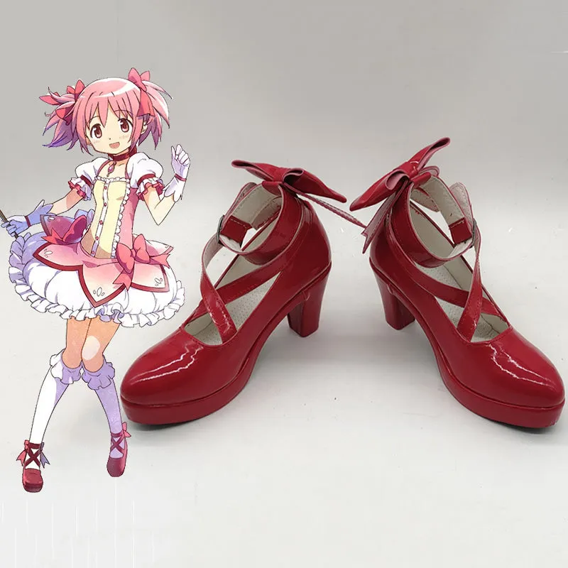 Puella Magi Madoka Magica Kaname Madoka Cosplay Shoes