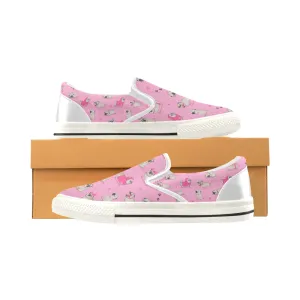 Pug Pink Women's Slip-on Canvas Shoes