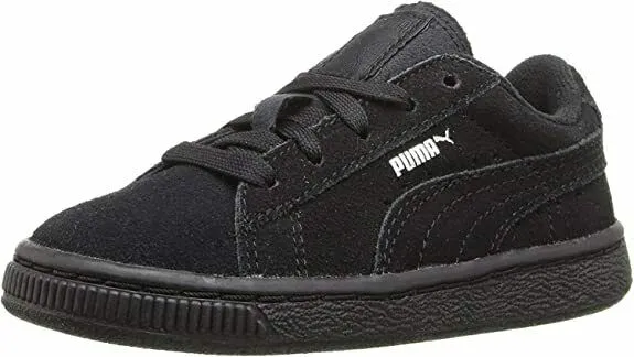 Puma Classic Suede Jr 35511052 Unisex Kid's Black Athletic Sneakers Shoes BS197