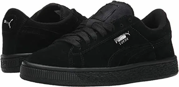 Puma Classic Suede Jr 35511052 Unisex Kid's Black Athletic Sneakers Shoes BS197