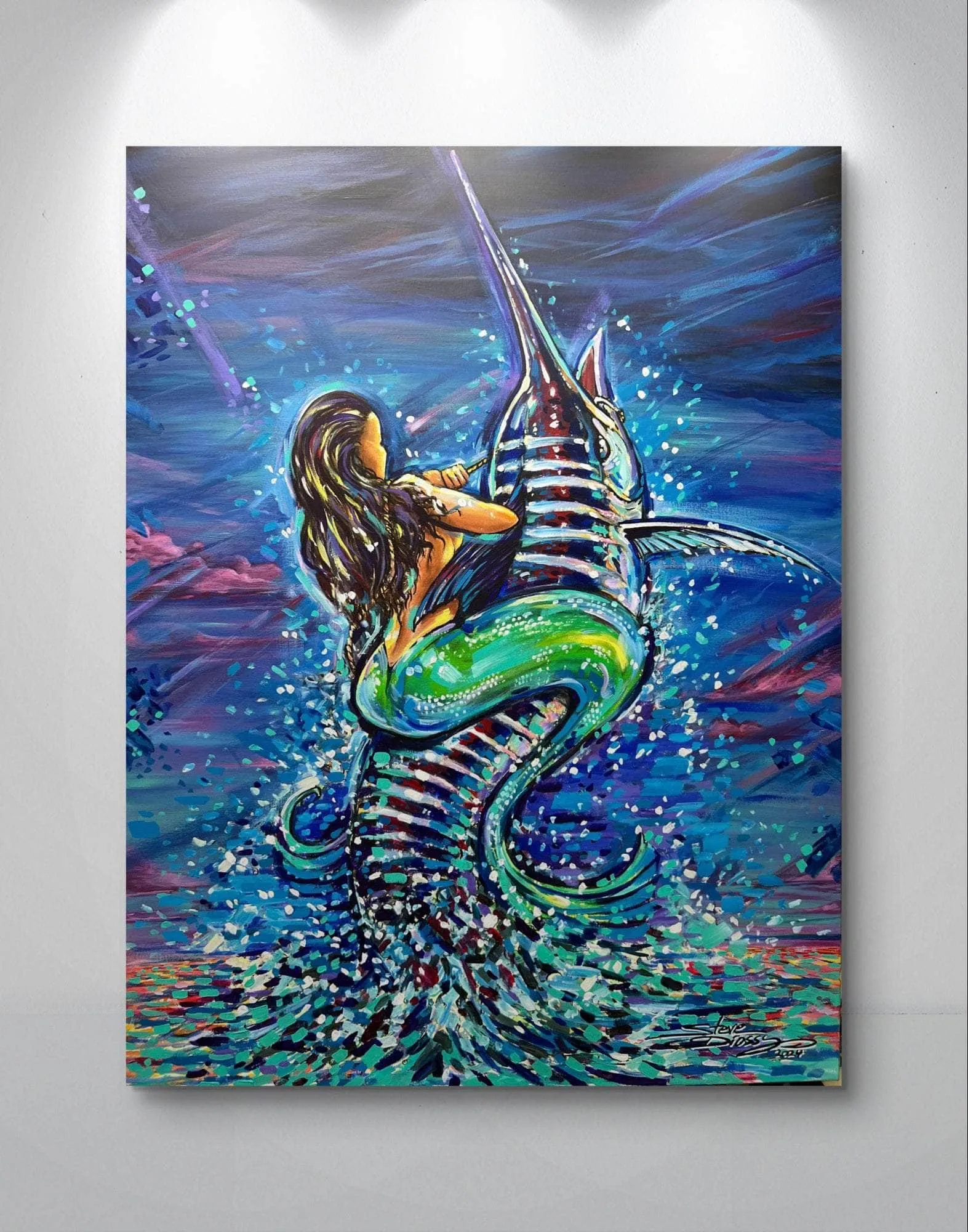 "Live Bait Reimagined" Original Acrylic on Canvas by Steve Diossy