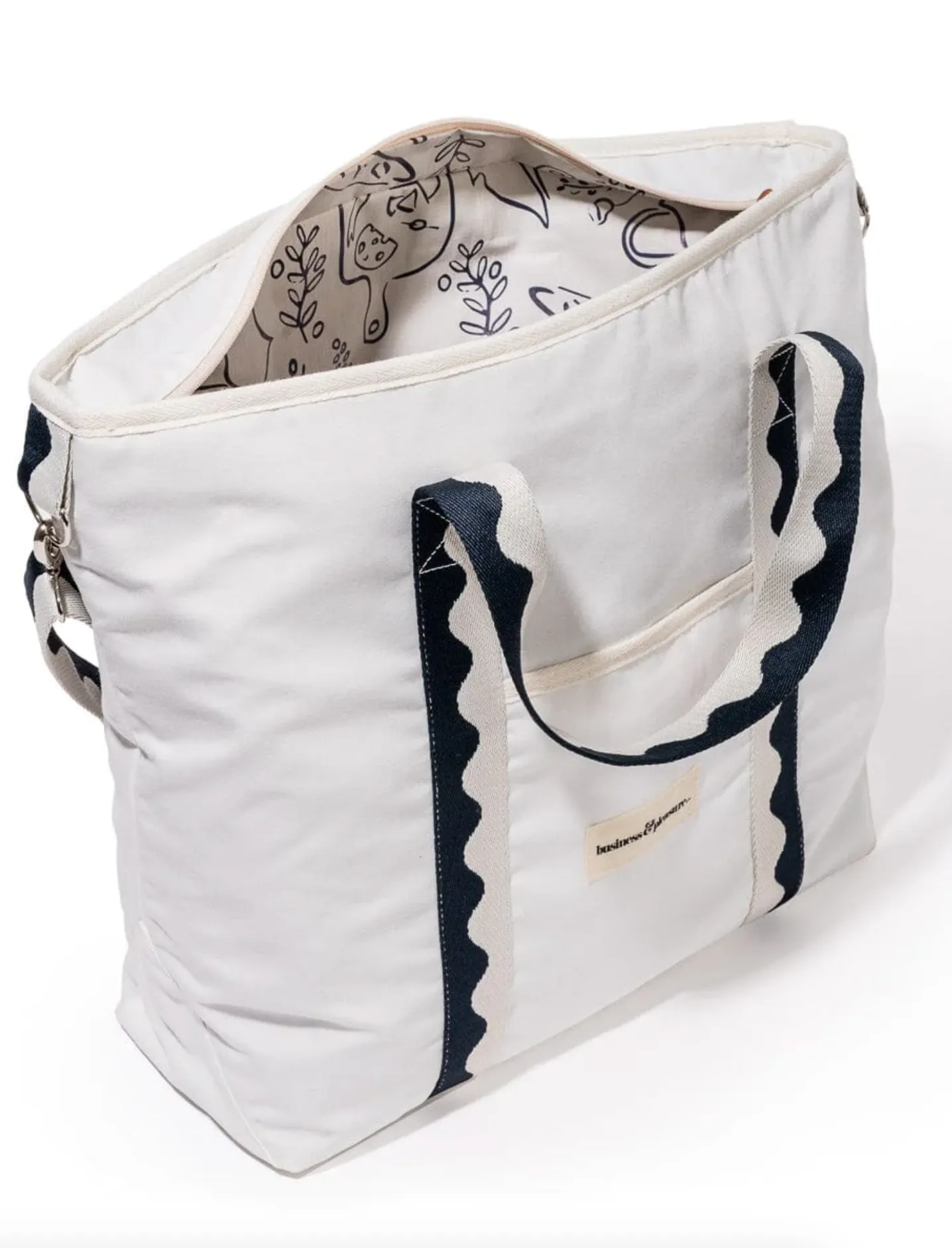 Riviera White Cooler Tote Bag