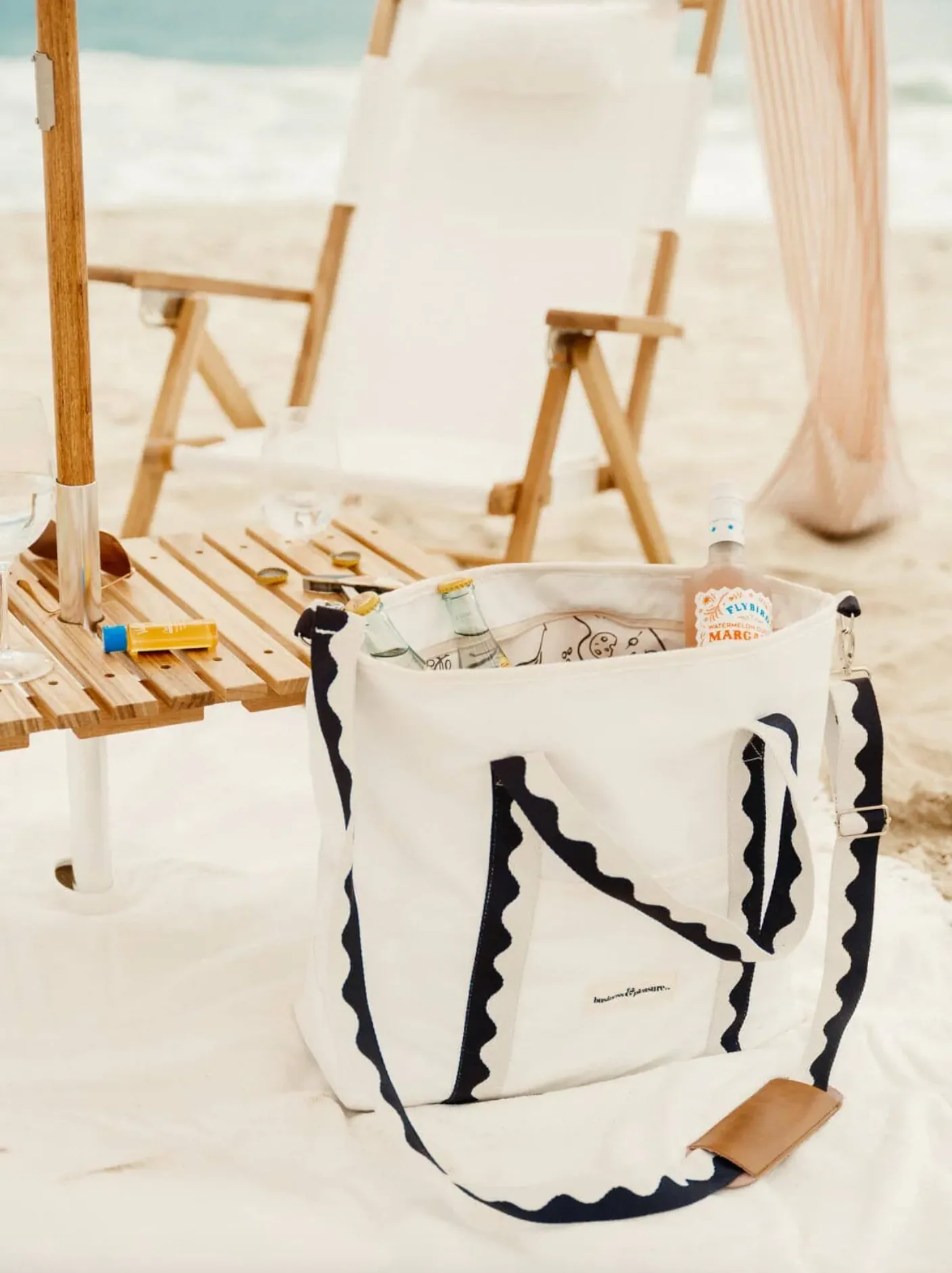 Riviera White Cooler Tote Bag