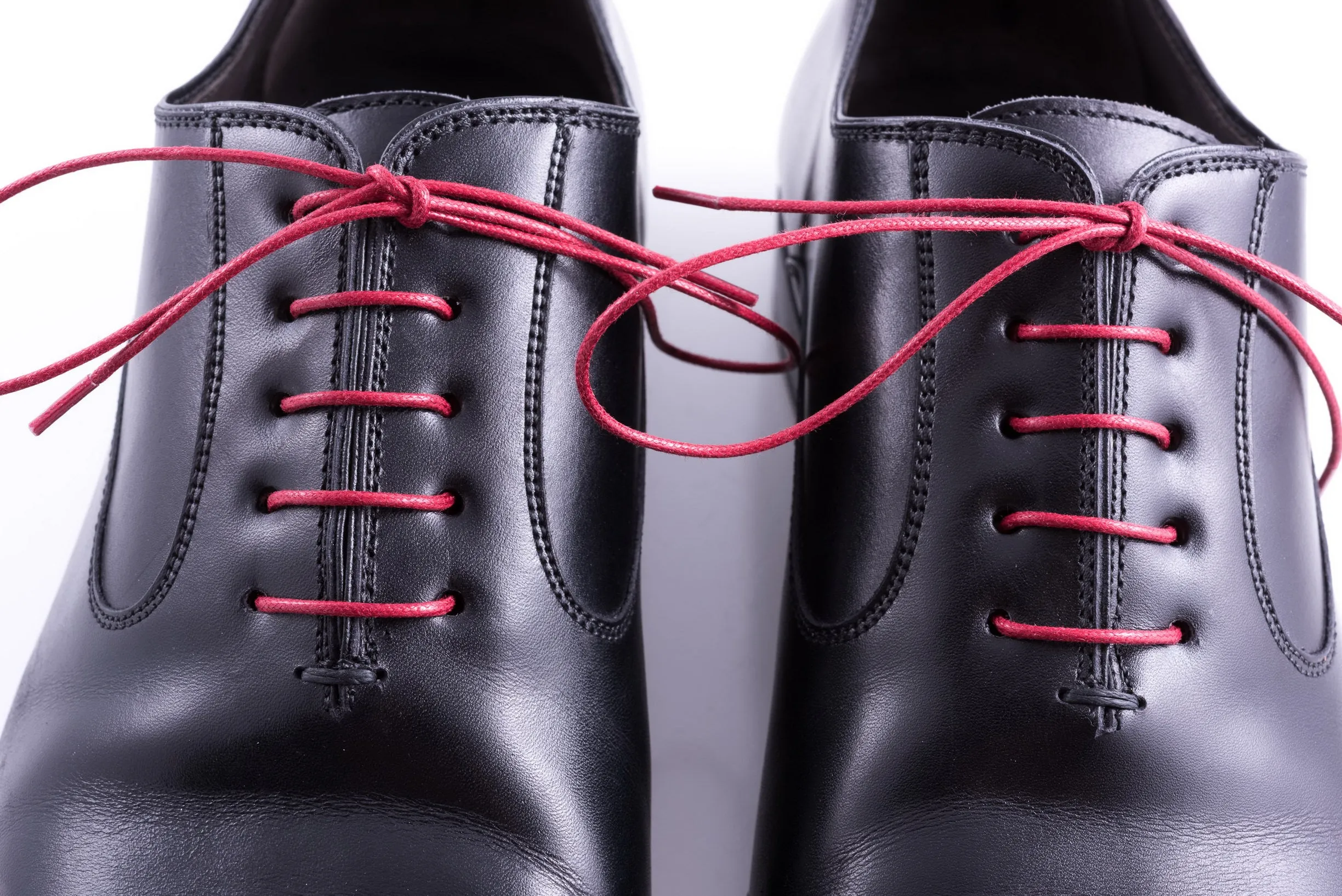 Round Red Waxed Cotton Shoelaces