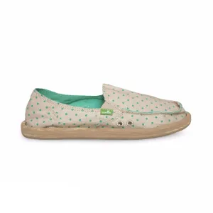 Sanuk Hot Dotty Natural / Hot Torquoise Dots Shoes