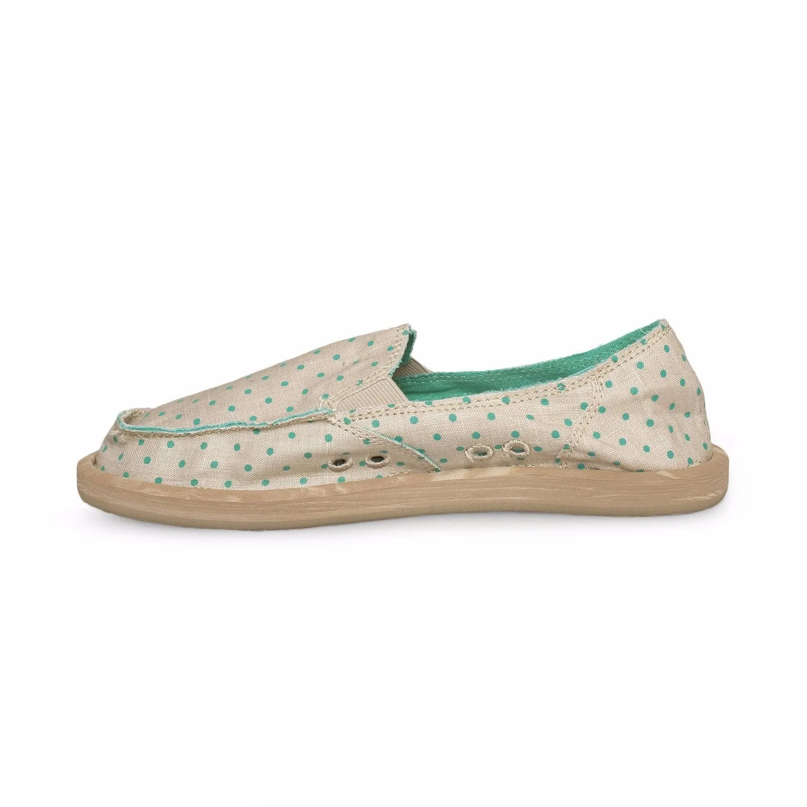 Sanuk Hot Dotty Natural / Hot Torquoise Dots Shoes