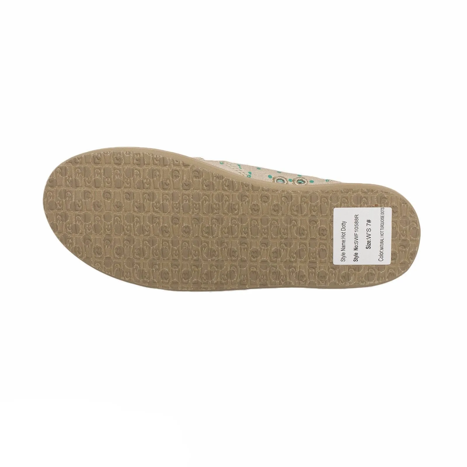 Sanuk Hot Dotty Natural / Hot Torquoise Dots Shoes