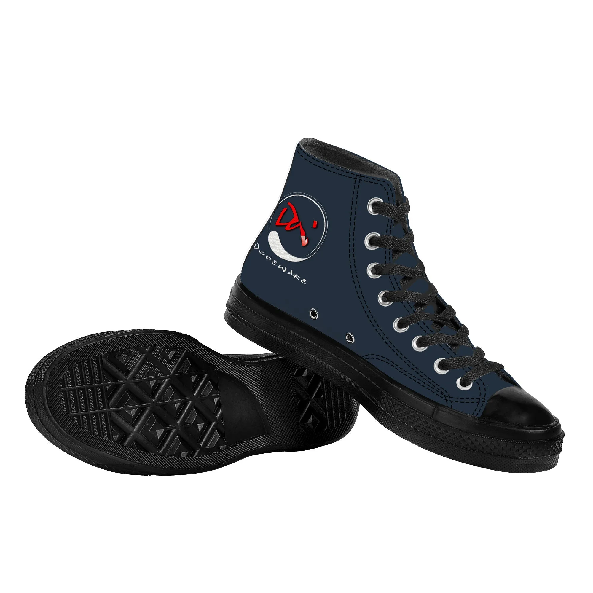 SF_D71 High Top Canvas Shoes - Black