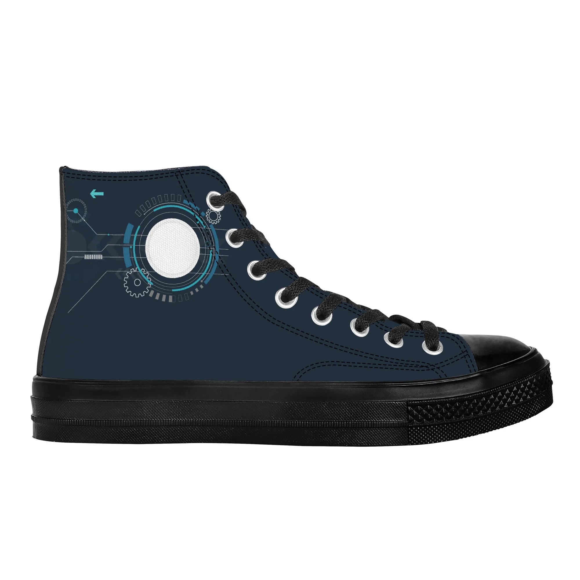 SF_D71 High Top Canvas Shoes - Black