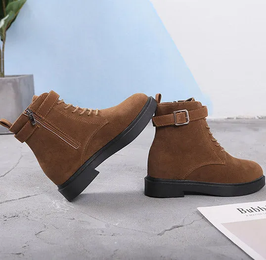 SH335 - Korean Suede Lace Up Boots