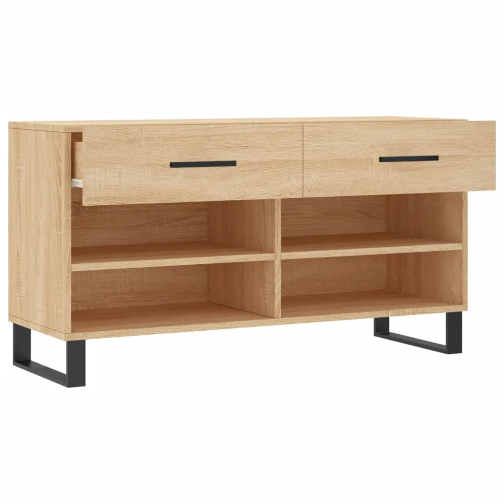 Shoe Bench Sonoma Oak 102x35x55 cm Engineered Wood