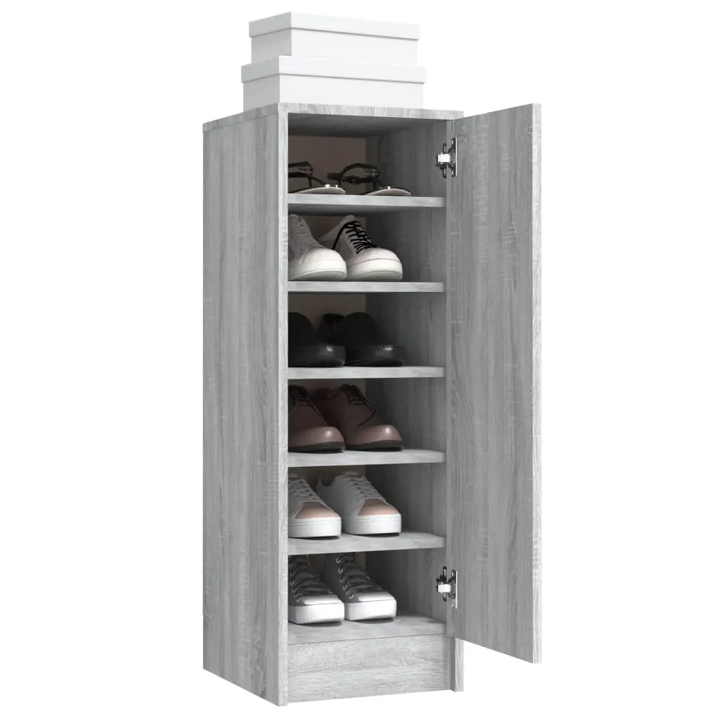 Shoe Cabinet Grey Sonoma 32x35x92 cm Engineered Wood